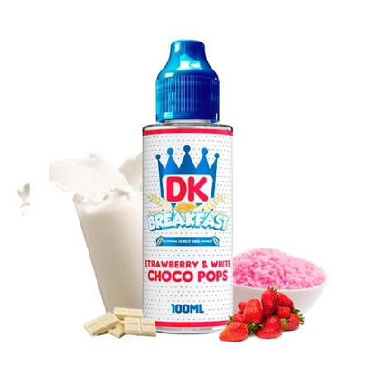 Donut King Breakfast Strawberry & White Choco Pops 100ml. 